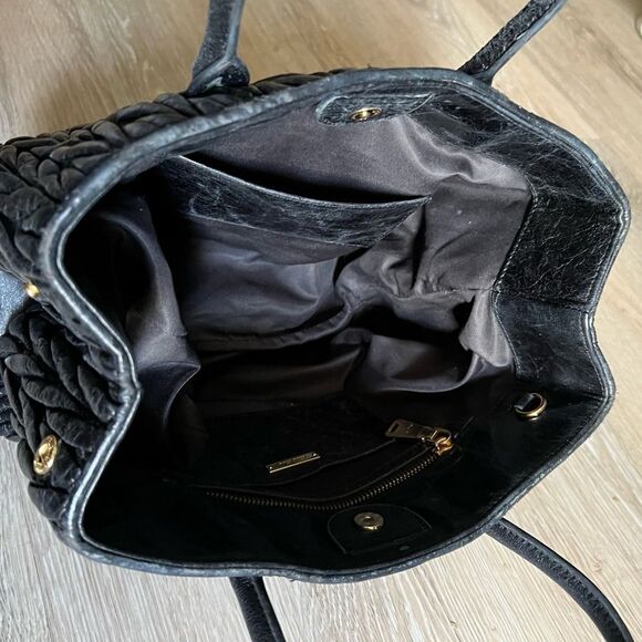 Miu Miu Matelassé Quilted Black Iconic Structured Dual Rolled Handbag Bag Tote - Picture 14 of 16